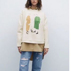 Combination girls sweatshirt